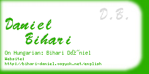 daniel bihari business card
